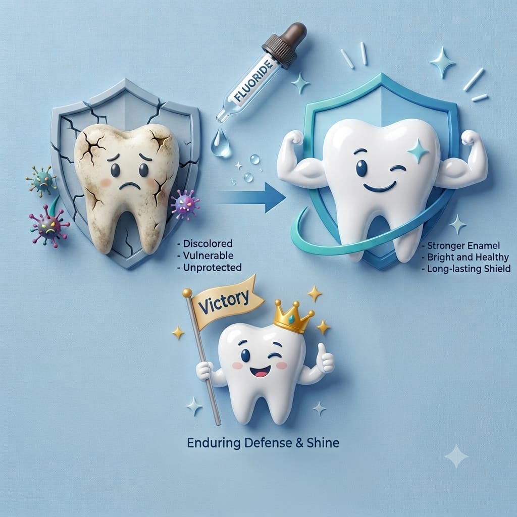 How fluoride strengthens tooth enamel